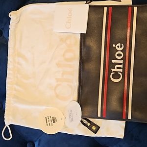 7x11 Blue Chloe clutch